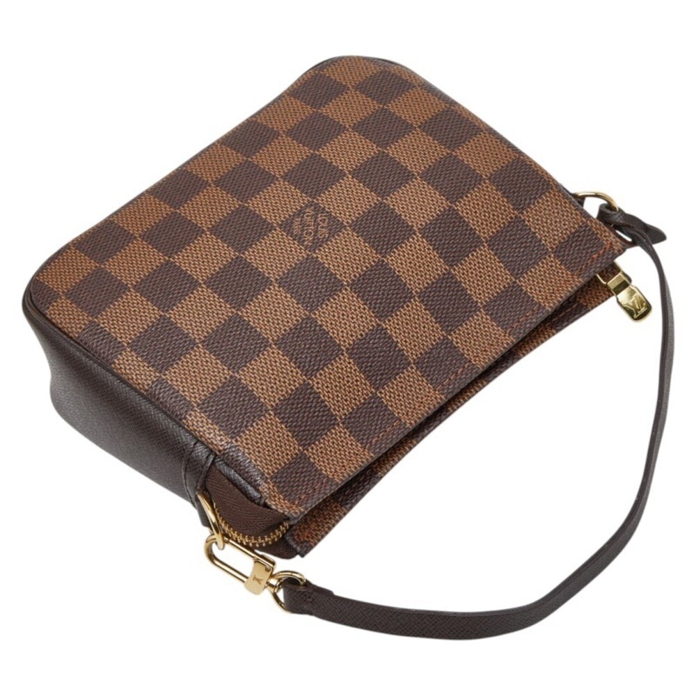 LOUIS VUITTON Authentic Brown Damier Leather Pouch - Picture 8 of 11
